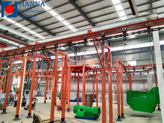 30年の経験オーバーヘッドコンベヤ粉体塗装装置工場